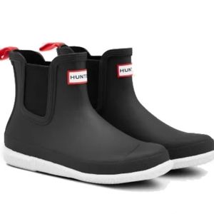 Hunter calendar sole black Chelsea boot
